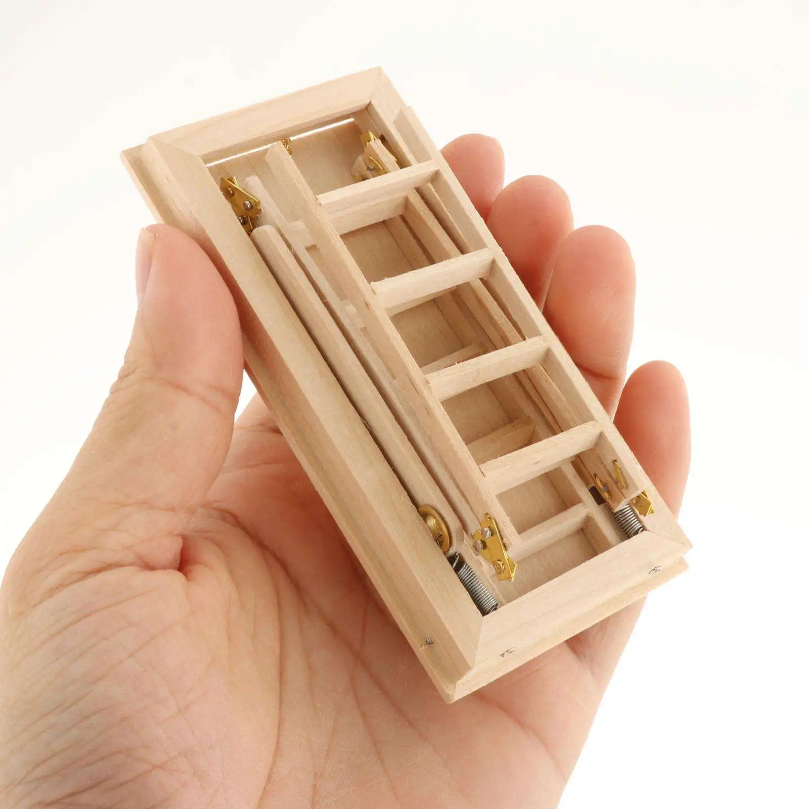 Scala in miniatura per casa delle bambole 1:12 Mini senza corrimano Scale Mobili Modello Decor Accessori per casa delle bambole giocattolo  26