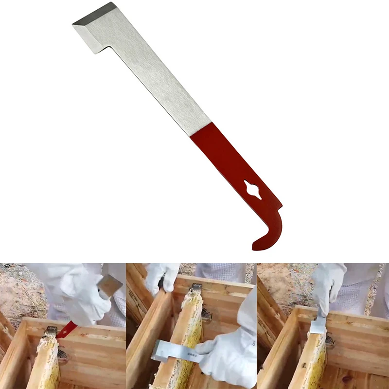 

Stainless Steel Beehive Cutting Scraper Durable Curved Tail J Shape Bee Box Scraping Cutter Tool Beekeeping Equipment
