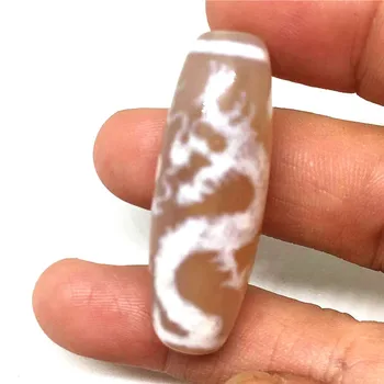 

Pure Five Claws Dragon Natural Agate Stone 13mm*38mm Dragon Patterns Amulet Tibetan Dzi Beads for DIY Jewelry