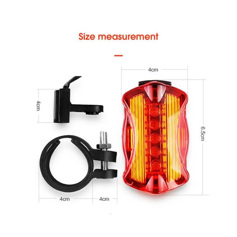 Cycling Bicycle Bike  Accessories Velo Waterproof Set Ultra Bright 5 LED  Front Light Lamp  Rear Safety Flashlight Taillight (25)