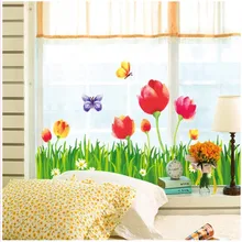 Стиль третьего поколения Съемный Ультра большая картина гостиная спальня "Бабочка плинтус наклейки на стену AY9128