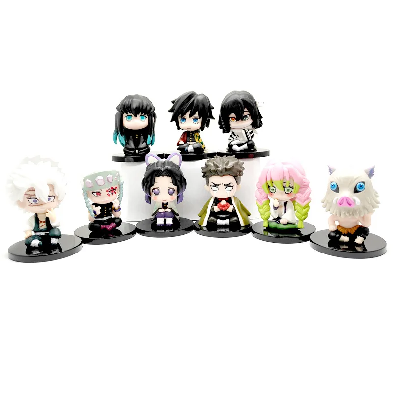 Kit 9 Figuras Anime Demon Slayer Juguete PVC –