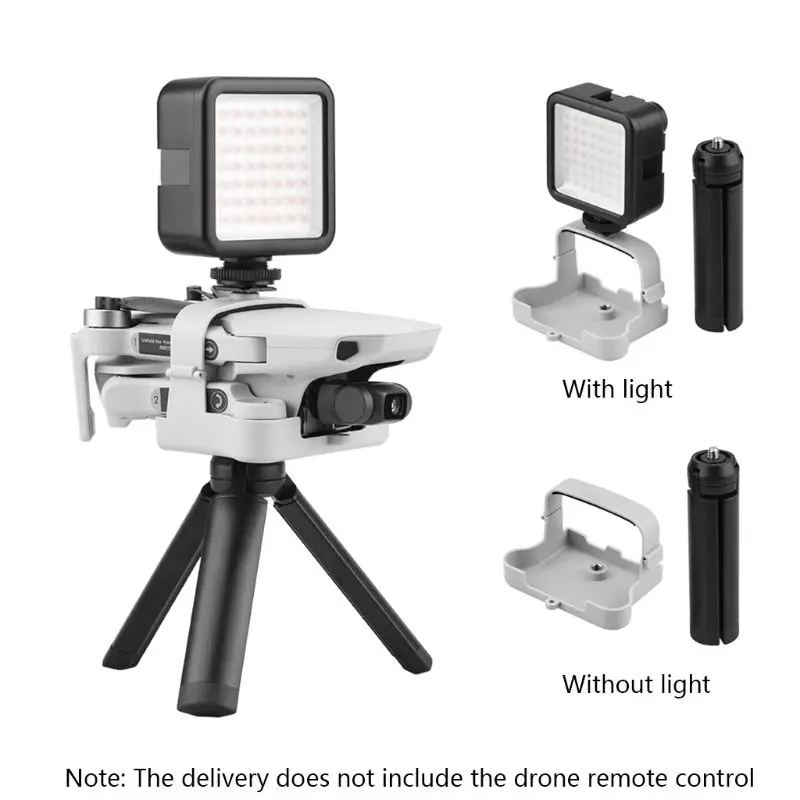 

1Set Adapter Base with Hand Grip Tripod Fill Light for DJI Mavic Mini Gimbal Handheld PTZ Stabilizer Action Camera