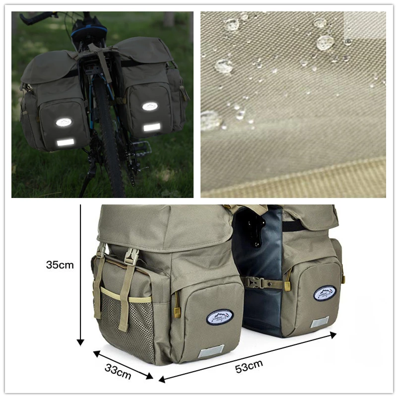 Bike Bag Bicycle Bag Bike Accessory Bicycle And Motorcycle Saddle Bag Travel Waterproof Optional Raincoat