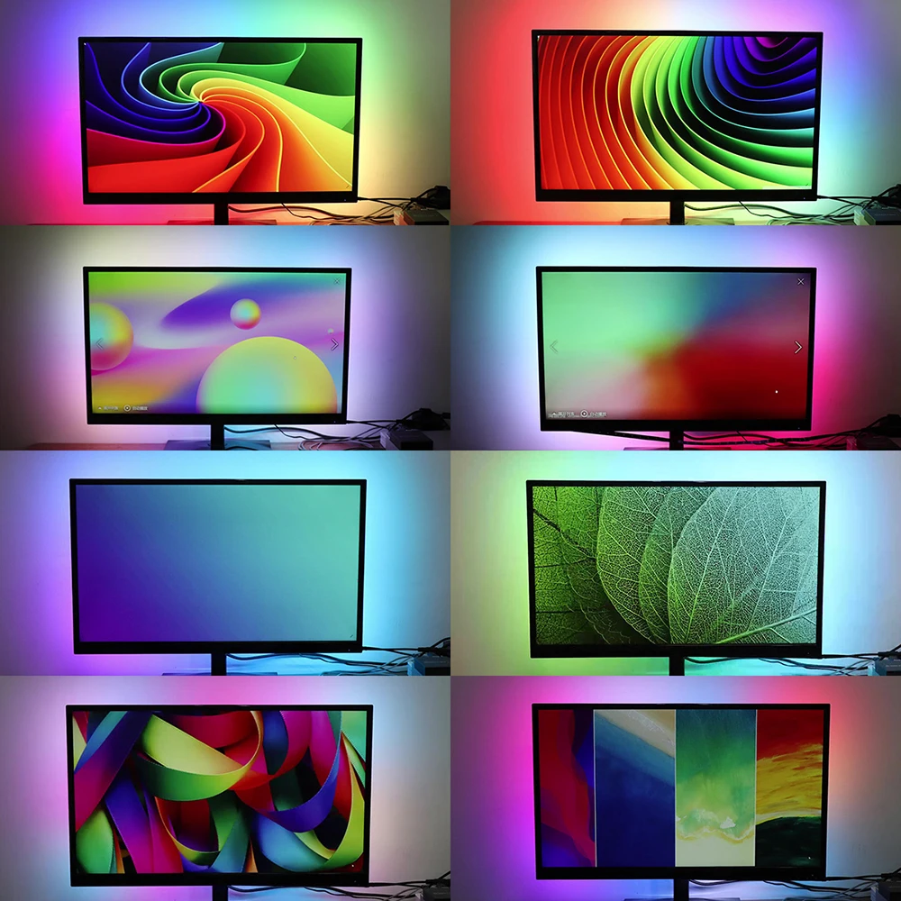 2 м~ 5 м Ambilight 5050 цветная светодиодная лента с эффектом "Бегущая Волна" светодиодная полоса света ТВ монитор Настольный ПК экран тыловая подсветка Пиксельная лента