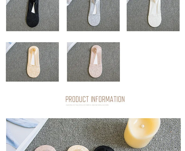 5 pair Summer women socks slippers non-slip breathable lace lace invisible socks sexy non-slip cool thin socks fashion socks
