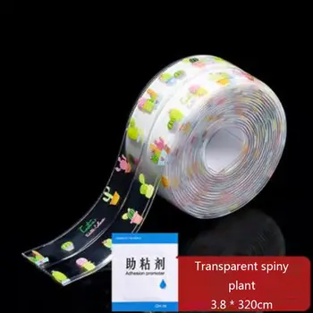 

3.8x320cm Kitchen Cartoon Antifouling Tape Waterproof Mold Proof Wall Sealing 35ED