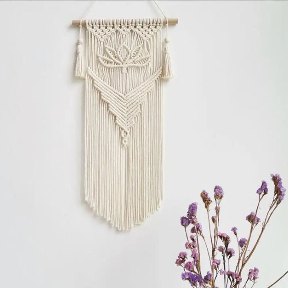 Nordic Macrame Woven Tapestry Boho Chic Bohemian Wall Hanging Home Decoration Crafts Cotton Rope Woven Indoor Art Room Decortion Nordic Macrame Woven Tapestry Boho Chic Bohemian Wall Hanging Home Decoration Crafts Cotton Rope Woven Indoor Art Room Decortion