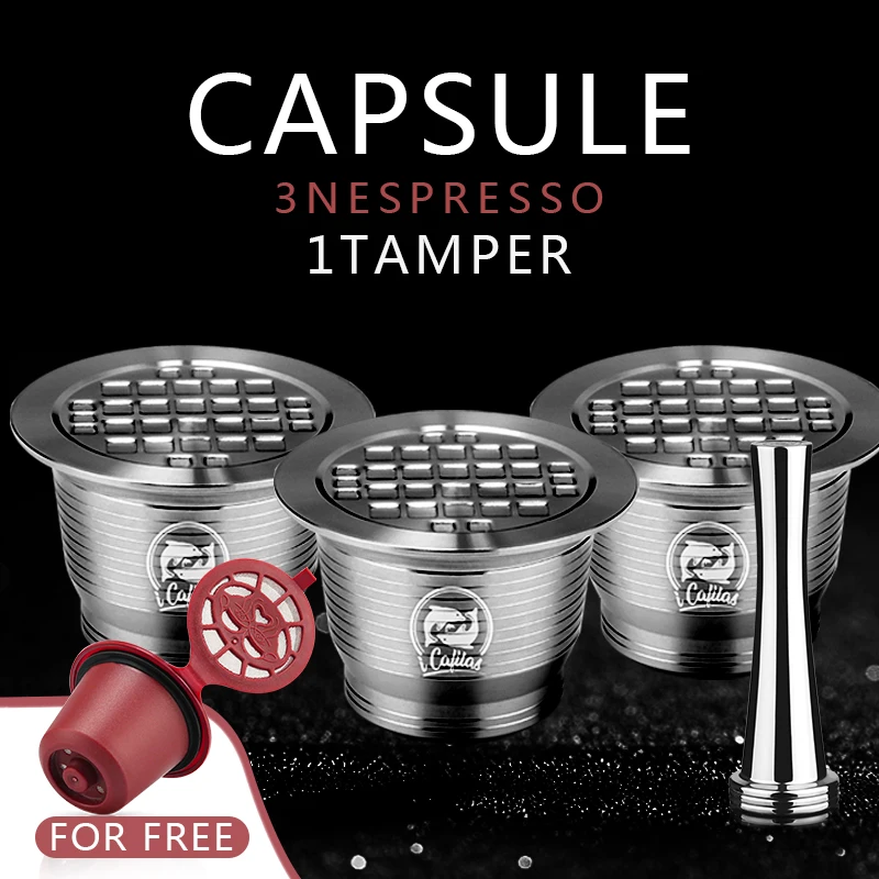 Nespresso металлическая капсула из нержавеющей стали, совместимая с Nespresso, машина, пополняемая многоразовая капсула/подарок, многоразовая кофе