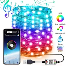 

LED Christmas Tree Decoration Color Light String Outdoor Waterproof Decoration Light Smart Bluetooth App Remote Control Light