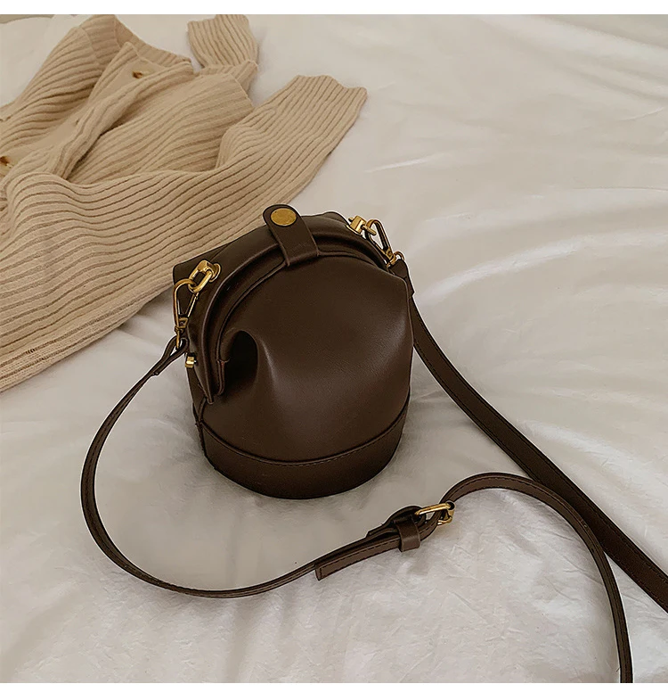 EXCELSIOR мини женская сумка через плечо из искусственной кожи, модные однотонные сумки на плечо для женщин, маленькая сумка-мешок