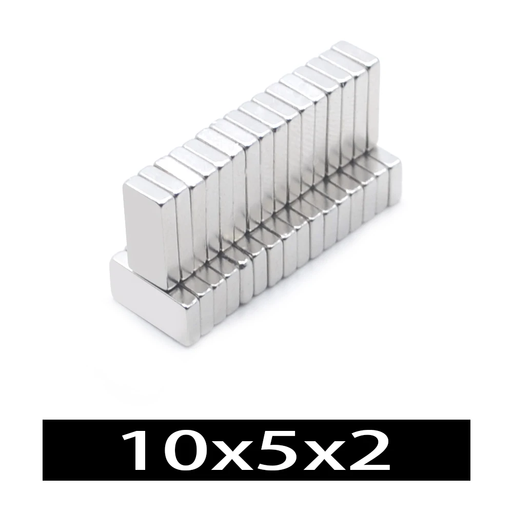 

500pcs 10x5x2 10x5x2mm Rare Earth Neodymium Permanent Durable Magnetic Bracket 10 * 5 * 2mm New Art Craft Connec Free Shipping