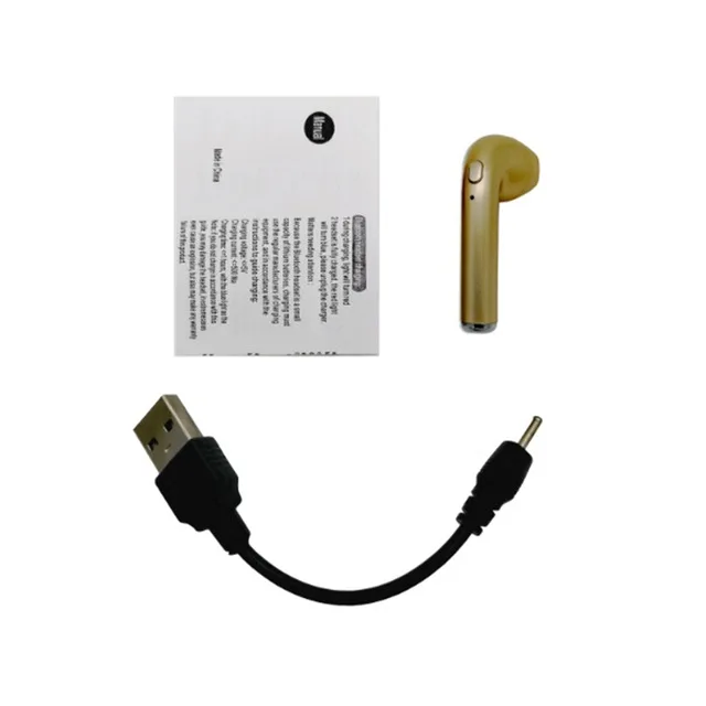 right gold a cable Bluetooth наушники I7s TWS спортивные фитнес беспроводные гарнитуры стерео беспроводные Bluetooth наушники с зарядной коробкой для всех телефонов - Цвет: right gold a cable