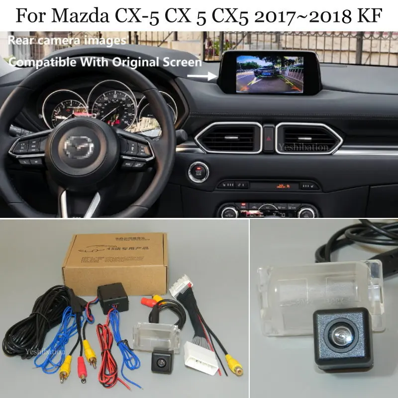 Yeshiбация Автомобильная камера заднего вида для Mazda CX 5 CX5 KF 2017 2018 резервная RCA и