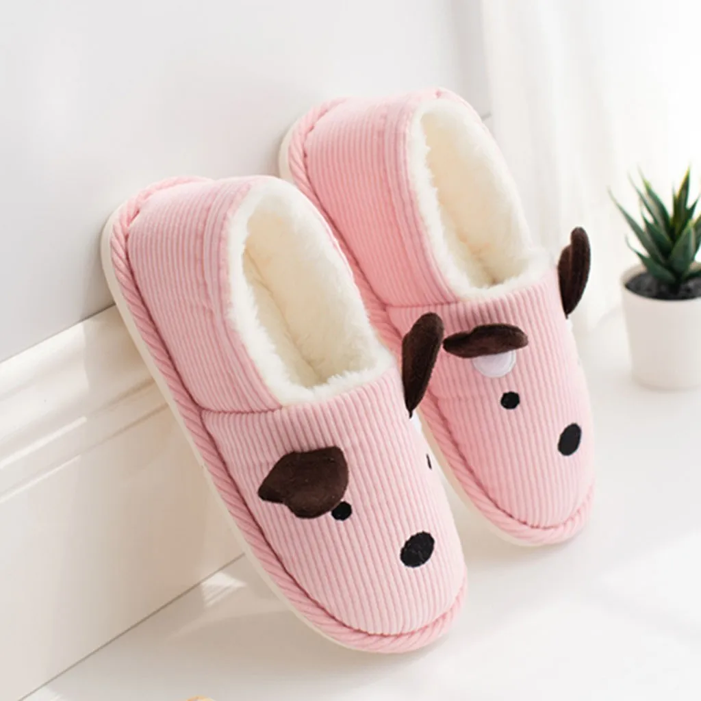 women shoes Warm Winter Slippers Indoor Home slippers Mute Cute shoes woman Soft Plush Ball Women Interior warm pantoufle femme