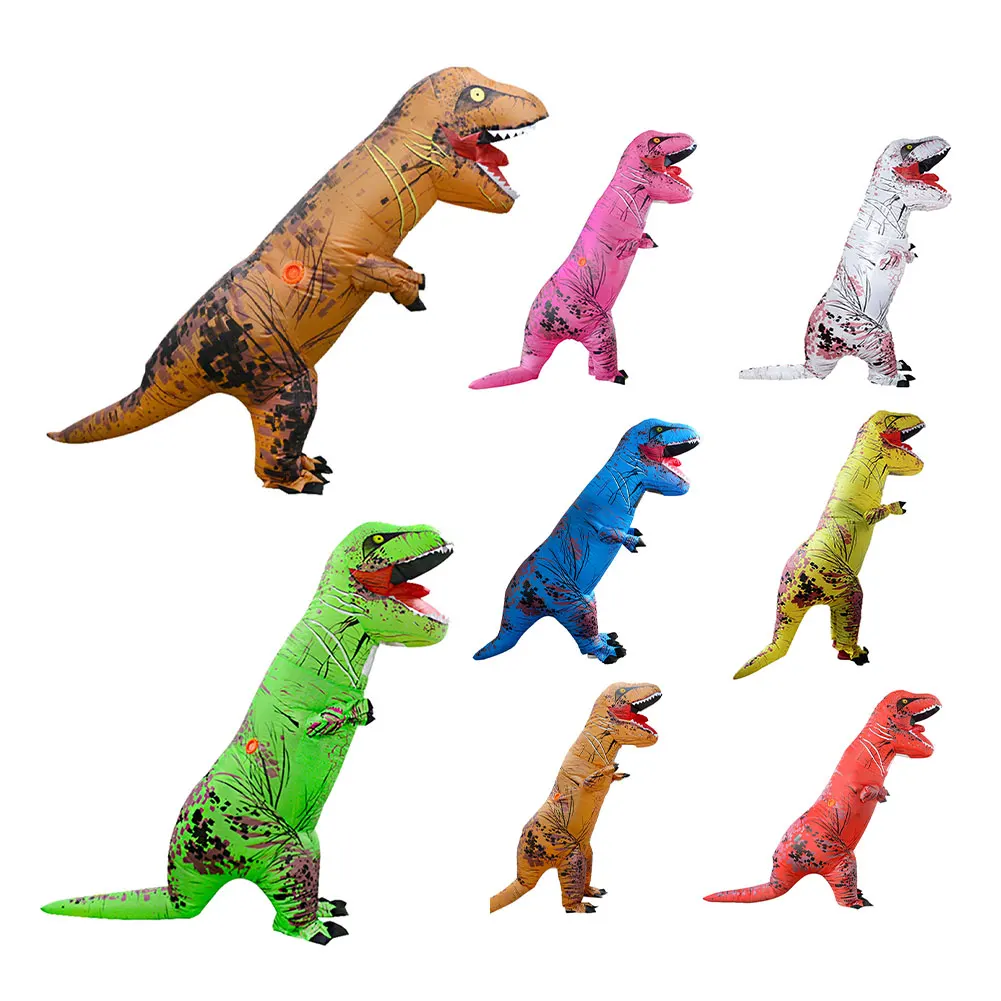 Надувной костюм динозавра для взрослых костюмы T Rex косплея и вечеринки на