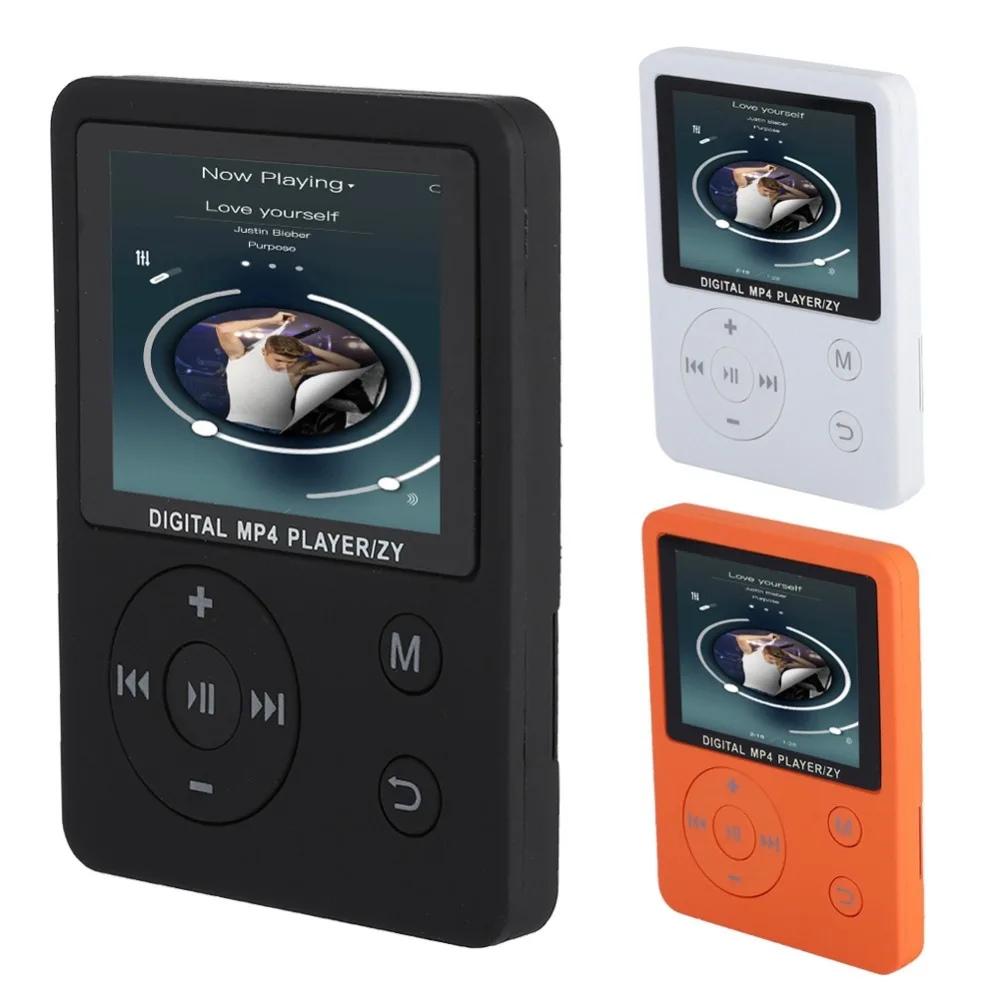 Thin Lightweight Portable Color Screen HiFi Player MP3 MP4 Music Player USB2.0 Round Button Multiple play modes
