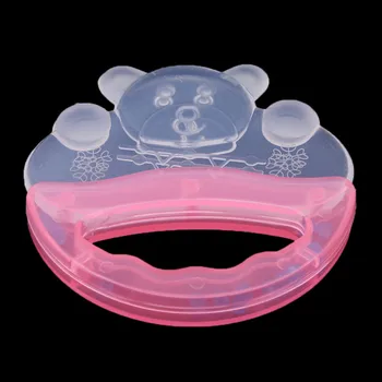 

1PC Safety Teether Bear Rabbit Baby Kids Food Grade Silicone Soother Teether Teething Molar Chewable Pacifier