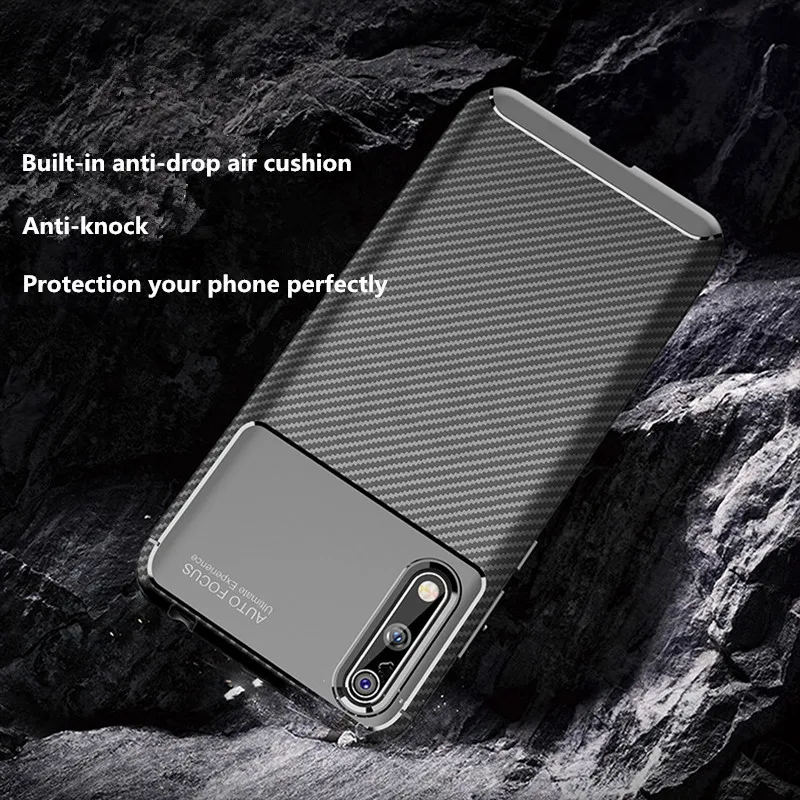 10 шт./лот, тонкий чехол из углеродного волокна для huawei Honor Play 3 20 Pro 20S Nova 5T P Smart Z Enjoy 10 Plus Y9 Prime, мягкий чехол