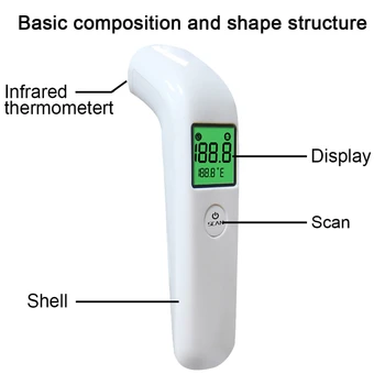 

Non-Contact Thermometer Infrared Digital Fever IR Children Thermometer Auto-off LCD Body Measurement Forehead Ear Adult Body