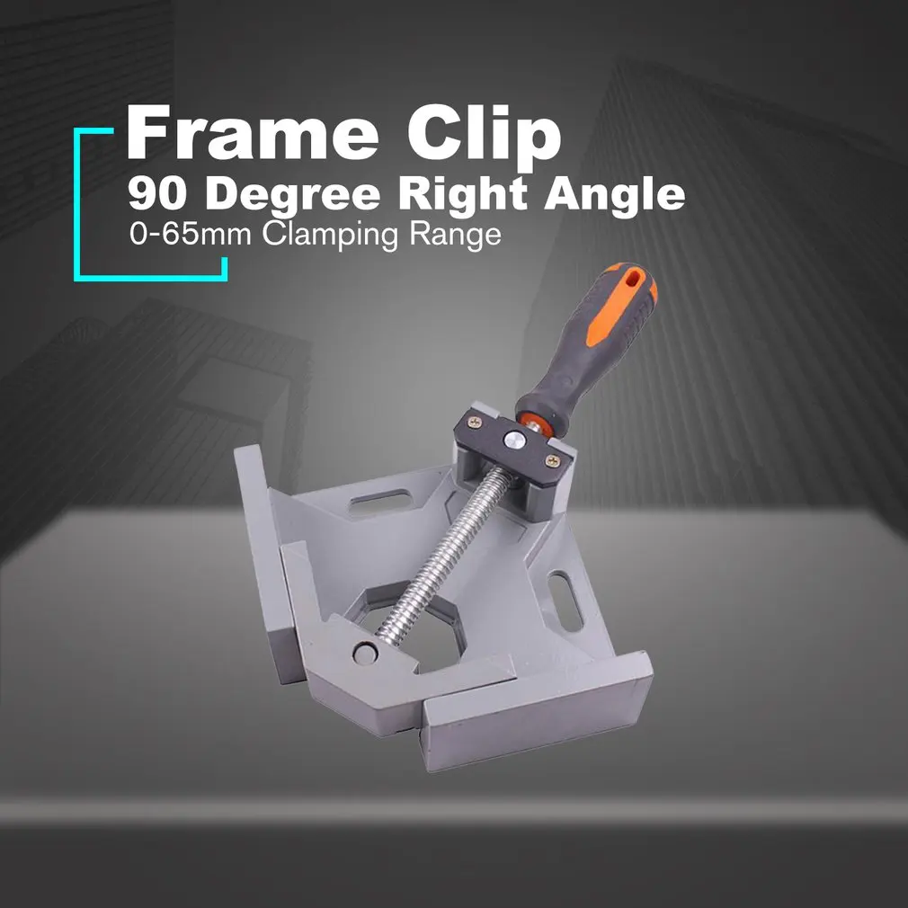 

65mm 90 Degree Mitre Corner Clamps Picture Frame Holder Woodwork Right Angle Aluminum Single Handle Folder Tool Adjustable