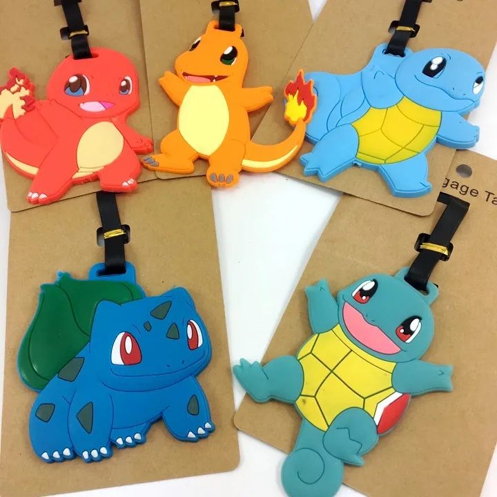 

Action POKEBALL Luggage Tags Toys Eevee Raichu Charizard Mewtwo PIKACHU Travel Suitcase Lables Gifts Pokeballs Toys for Children