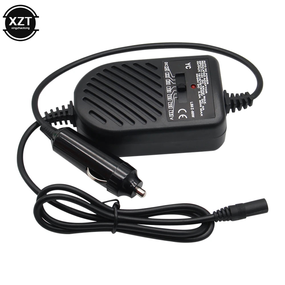 Universal 80W Portable Charger LED Auto Car Adapter Adjustable Power Supply Adapter Set 8 Detachable Plugs Car Laptop Notebook power adapter laptop charger