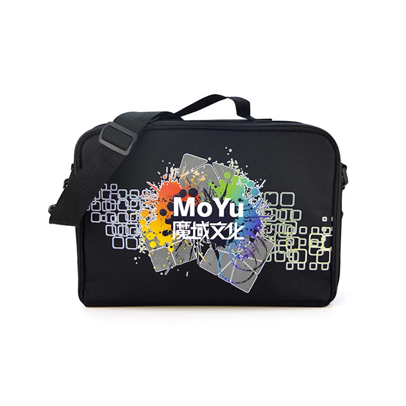 MOYU 36x7,5x25 см кубик рубика черный магический куб сумка головоломка Cubo Magico профессиональные кубики сумка Детские игрушки для мальчиков куб сумки через плечо - Цвет: Black