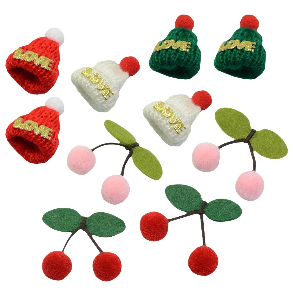 10pc Mixed Cherry Flatback Button Embellishment Scrapbooking DIY Phone Craft