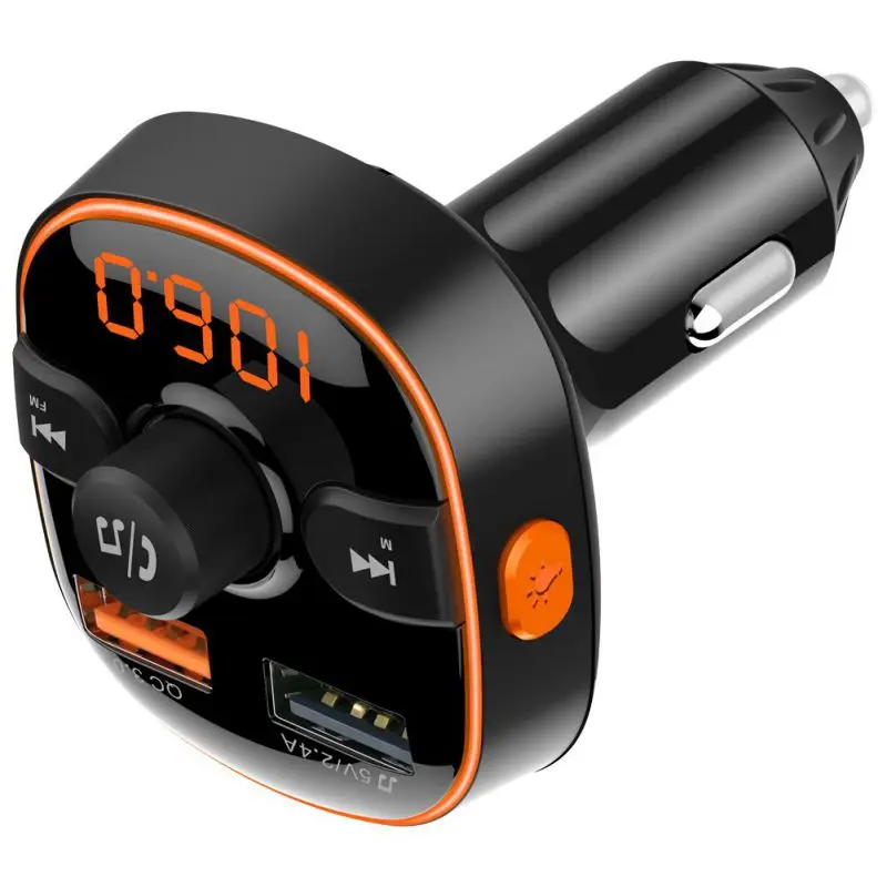 Горячая QC3.0 Bluetooth MP3 плеер в автомобиль Быстрая зарядка fm-передатчик красочный атмосферный светильник дисплей