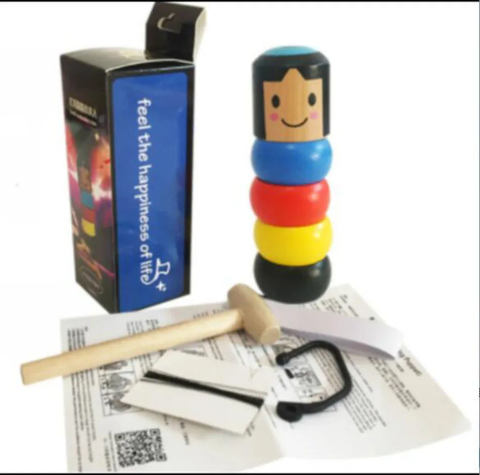 Immortal Daruma Небьющийся маленький деревянный человек волшебная игрушка фокусы уличный сценический магический реквизит забавная игрушка аксессуар