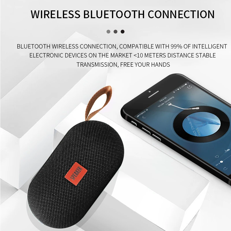 T7 Мини Bluetooth динамик с кольцом Питьевой Беспроводной громкий динамик звук 3D стерео открытый музыкальный динамик Поддержка FM TF карта