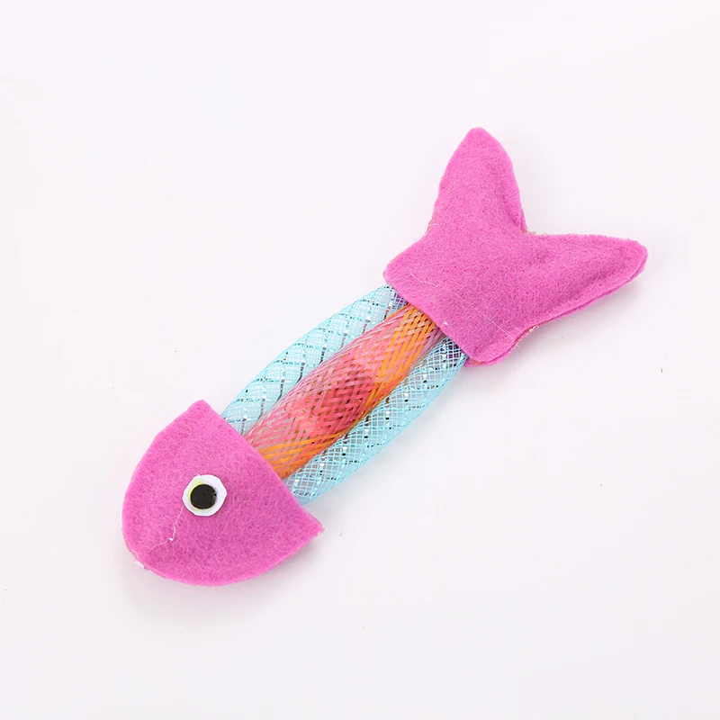 1pcs Cat Toys Fish Shape Interactive Toy Non Woven Japonicum Small Fish Cat Toy Pet Cat Supplies 