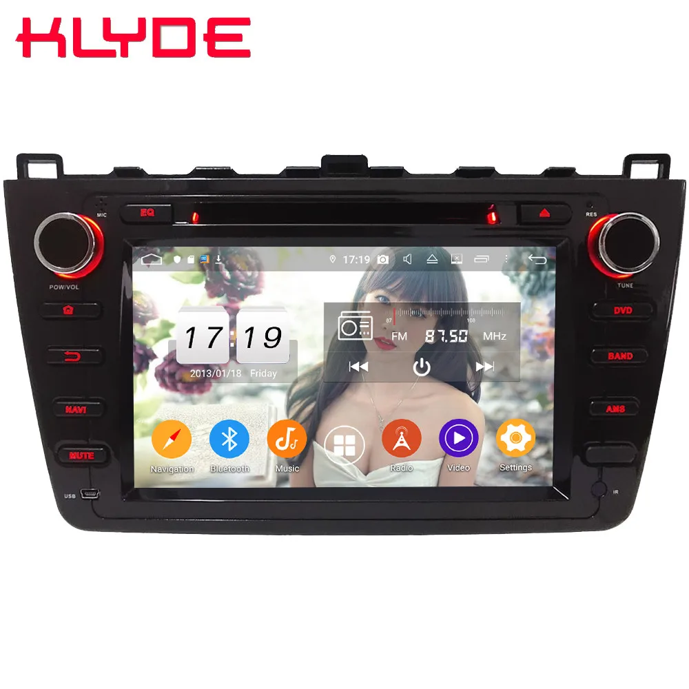 Klyde ips 4G wifi Android 9 Восьмиядерный 4 Гб ОЗУ 64 Гб ПЗУ DSP BT автомобильный DVD мультимедийный плеер радио для Mazda 6 Ультра Ruiyi 2008