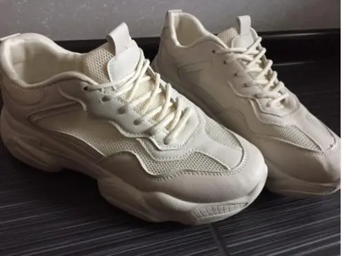 Бежевый Autimn мужские уличные кроссовки zapatillas Мужская обувь сетчатая повседневная обувь - Цвет: Бежевый