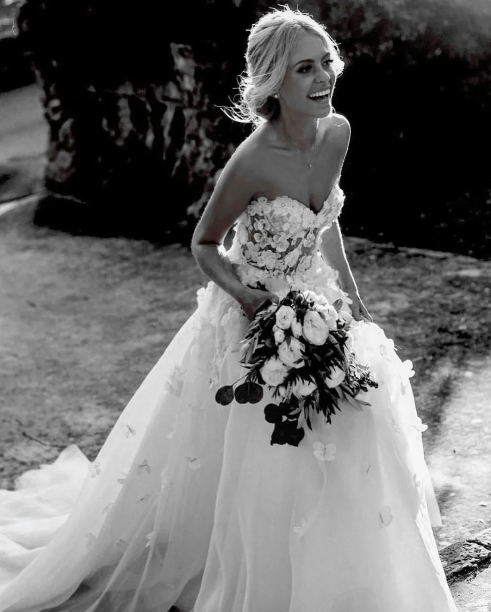 Бохо кружева 3D Флора настоящее свадебное платье с открытыми плечами милое винтажное богемное свадебное платье страна пляж невесты платья