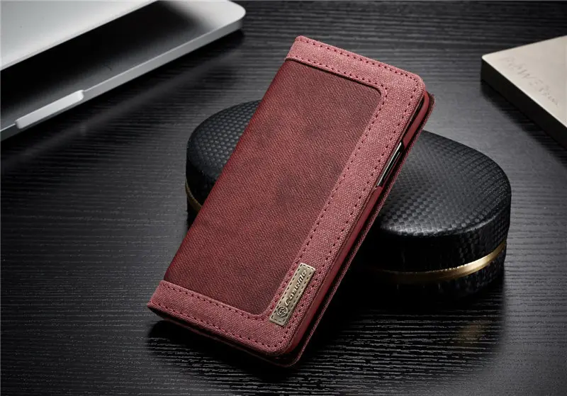 Canvas Wallet Flip Case For iPhone XS MAX Case Card Holder Protective Back Cover For iPhone XS MXA Bag Coque Fundas