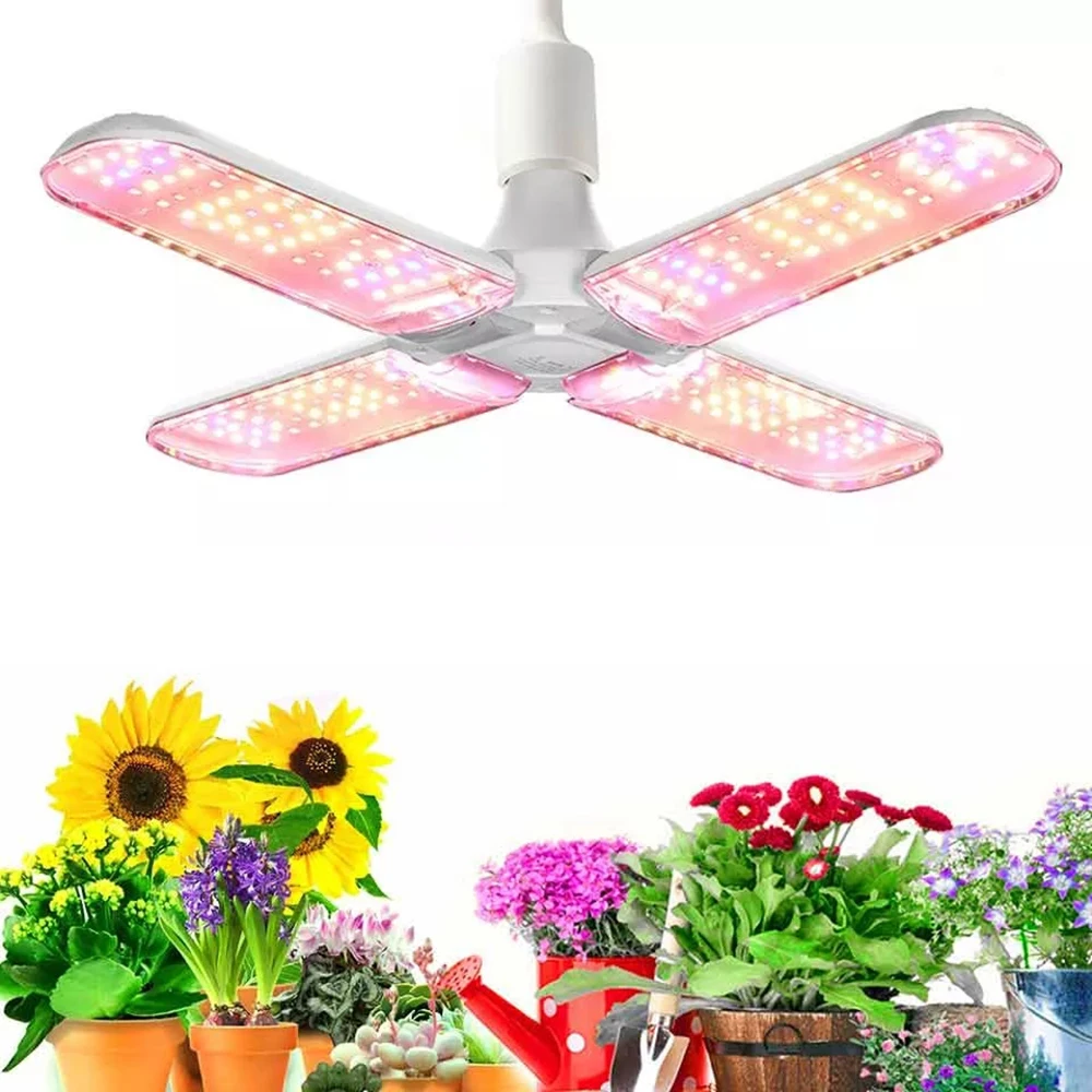 24W 36W 48W Foldable LED Grow Light Full Spectrum E27 Plant Growing ...