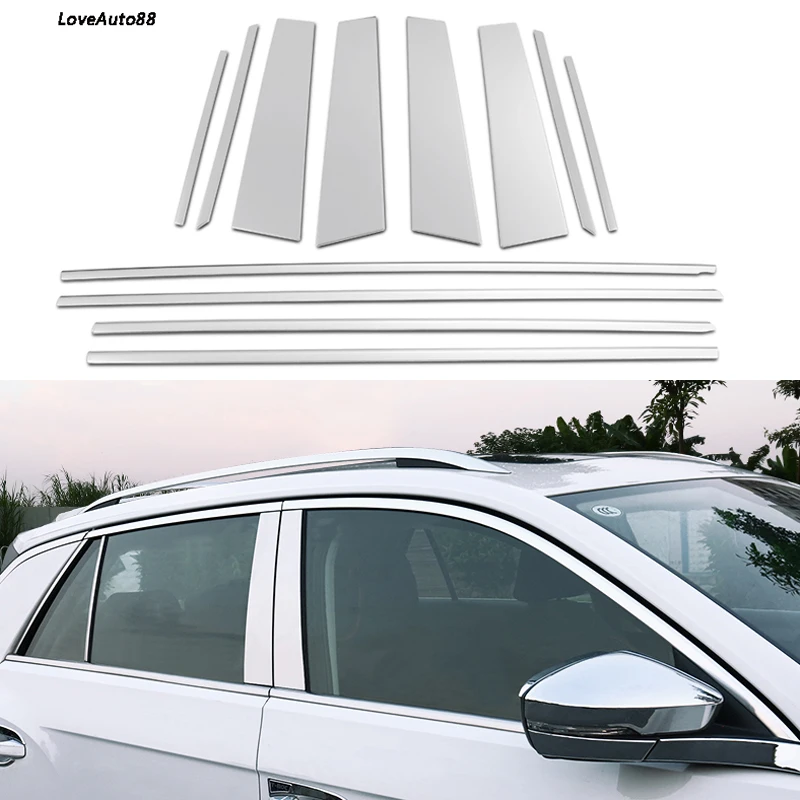 Оконная рамка из нержавеющей стали для Volkswagen VW T-Roc T ROC 2018 2019 2020 | Автомобили и