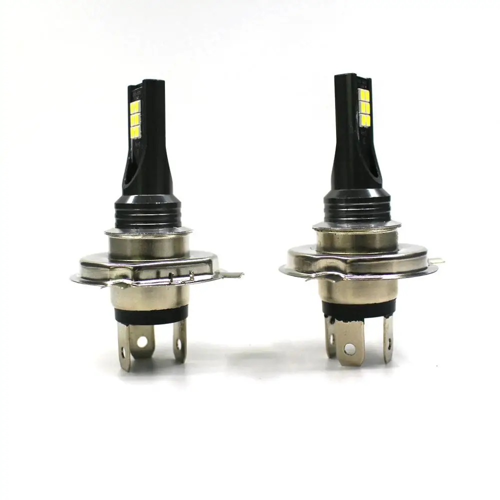 2 шт. Автомобильный светодиодный противотуманный фонарь H4 3030 12smd фары 12 В 24 Вт 6500 к DRL Лампа Белый светодиодный фонарь