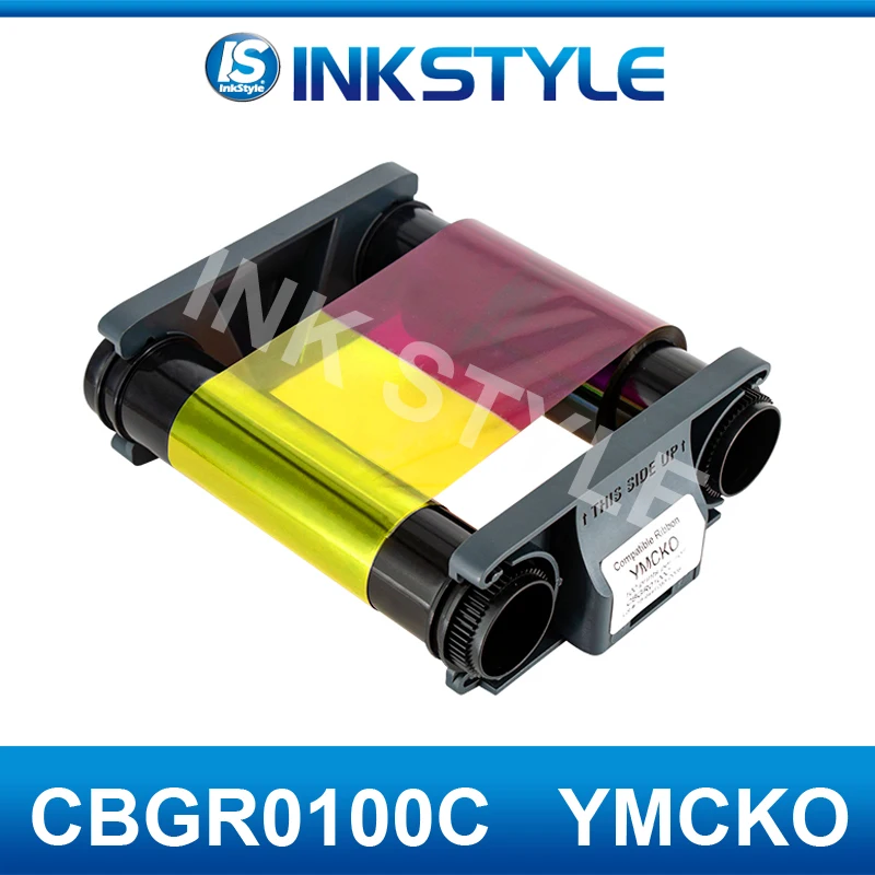 CBGR0100C полноцветная панель YMCKO Лента 100 печати использовать в Badgy100 200 карточный принтер