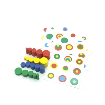 

Montessori Materials Colored Cylinder Blocks and Cards Sensory Toys Educational Learning For Children Juguetes Montessori A1864H