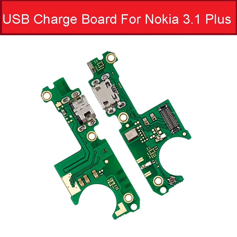 Плата для зарядки микрофона и USB для Nokia 1, 2, 2,1, 3, 3,1, 5, 5,1 Plus, X5, 2GEN, TA-1054, микрофонная зарядка, usb-разъем, запасная плата