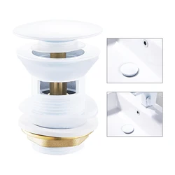 Luxury Sink Pop Up Drain stopper Basin Bathroom Lavatory Kitchen bathtub accessories Cap Washbasin plug Brass Black Gold White