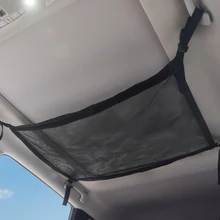 0 Автомобильный потолочный сетчатый карман для хранения-Универсальная автомобильная крыша внутренняя грузовая сетчатая сумка с молнией для хранения БАГАЖНИКА АВТОМОБИЛЯ