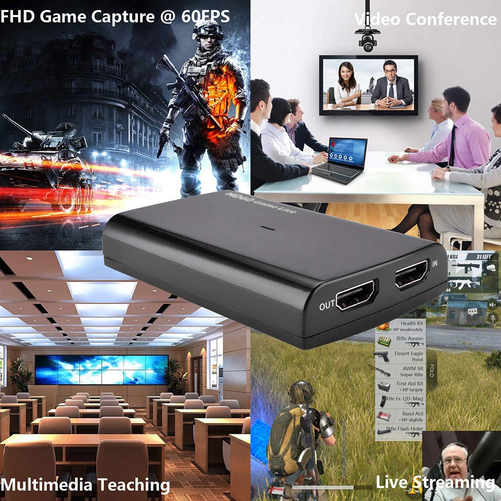 

60fps Powerful HDMI USB3.0 4K 30P Video Capture Card Game Record Live Streaming Broadcast Conference For Windows For Mac