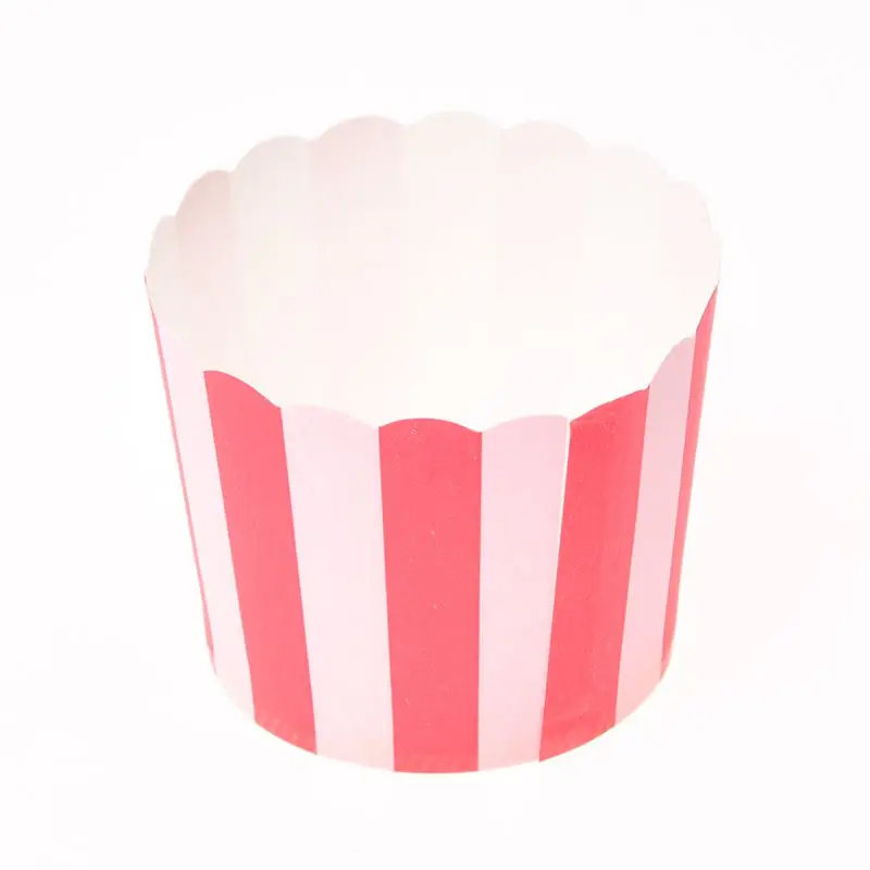 

NEW-50X Cupcake Wrapper Paper Cake Case Baking Cups Liner Muffin Kitchen Baking Red Stripes