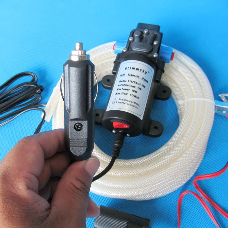 6L/Min dc 70W with on/off button and dc jack vehicle mounted kits electric fuel pump 12v