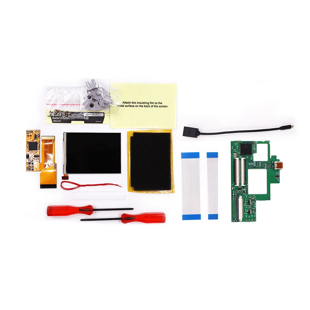 40Pin HDMI-compatible Adapter HDTV Converter V2 Backlight Brightness IPS LCD Kit For 40Pin Gameboy Advance GBA &Pre-cut shell