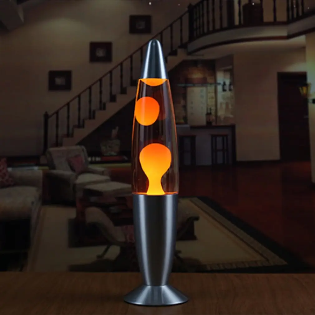 

lava Wax lamps night light Volcano Style 110V Metal Base Jellyfish Nightlight Glare Incandescent Lighting tin frame Cute Gifts